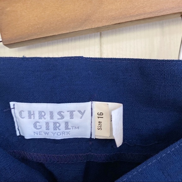 NWT Vintage Pleated Blue Knee Length Skirt - Picture 2 of 7